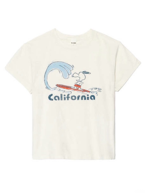 Re/Done Tops - RE/DONE | T-shirt California Surfing
Snoopy bianca